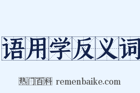 语用学反义词是什么意思的图片